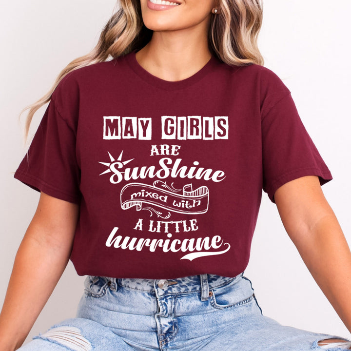MAY GIRLS ARE SUNSHINE - Bella Canvas Super Soft Cotton