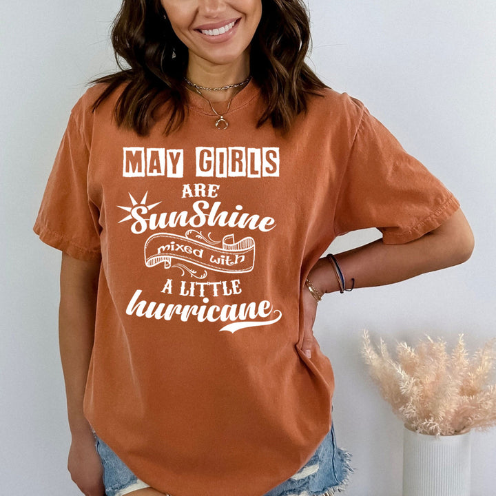 MAY GIRLS ARE SUNSHINE - Bella Canvas Super Soft Cotton