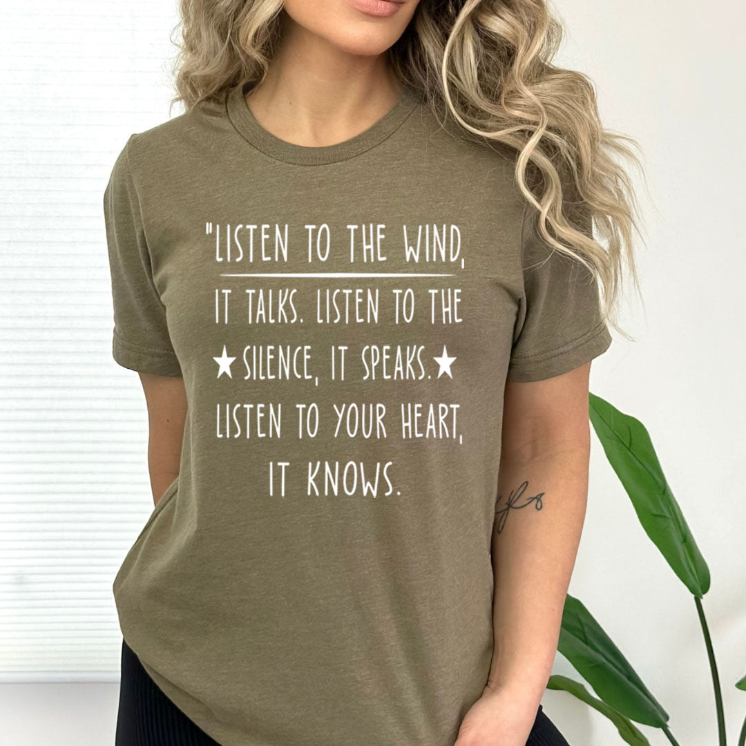 Listen To The Wind It Talks - Bella Canvas