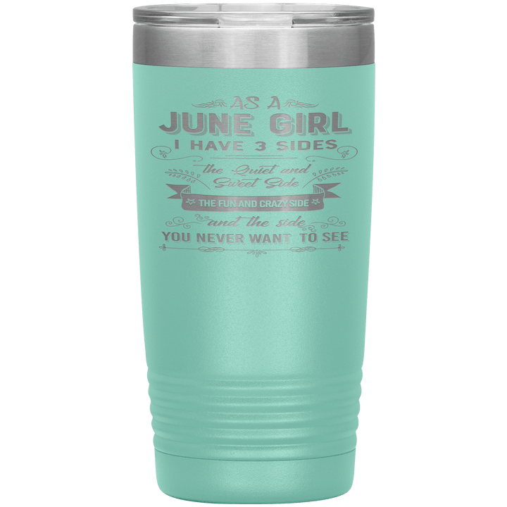 "June Girls 3 Sides'Tumbler.Buy For Family & Friends. Save Shipping. - LA Shirt Company