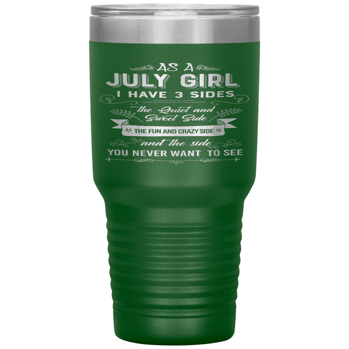 "July Girls 3 Sides"Tumbler.Buy For Family & Friends. Save Shipping. - LA Shirt Company