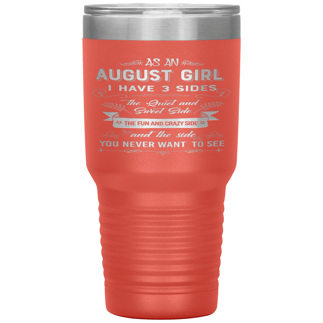 "August Girls 3 Sides "Tumbler.Buy For Family & Friends. Save Shipping. - LA Shirt Company