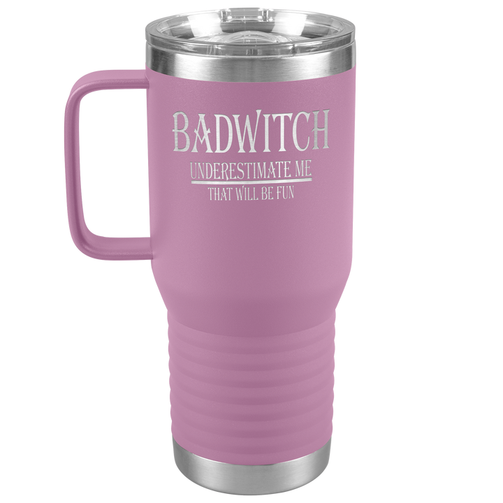 "BADWITCH" TRAVEL TUMBLER.