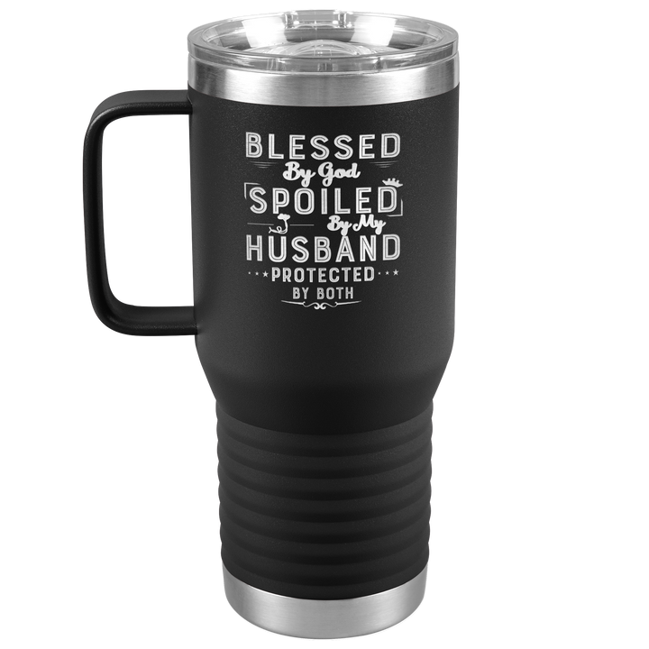 "BLESSED BY GOD" TRAVEL TUMBLER.