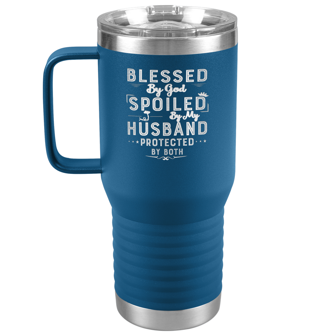 "BLESSED BY GOD" TRAVEL TUMBLER.