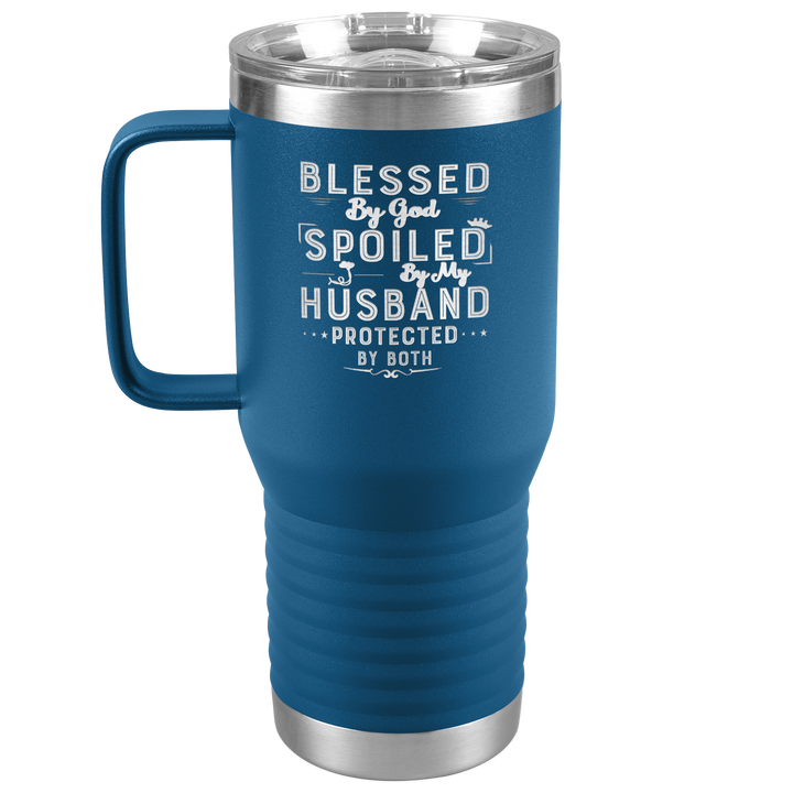 "BLESSED BY GOD" TRAVEL TUMBLER.