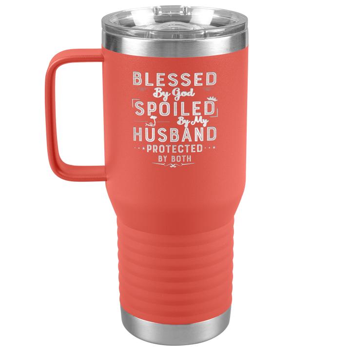 "BLESSED BY GOD" TRAVEL TUMBLER.