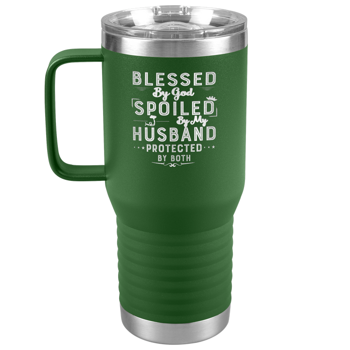 "BLESSED BY GOD" TRAVEL TUMBLER.