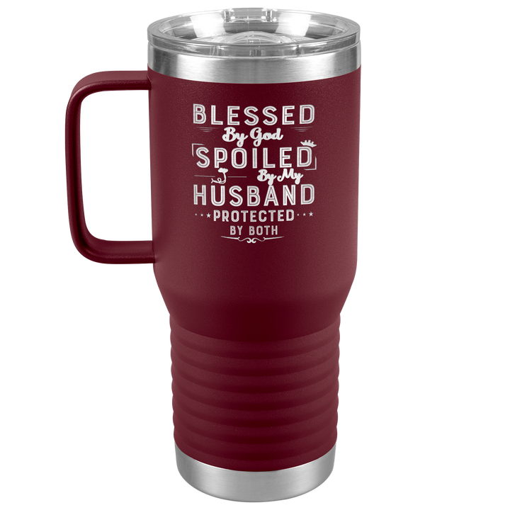 "BLESSED BY GOD" TRAVEL TUMBLER.