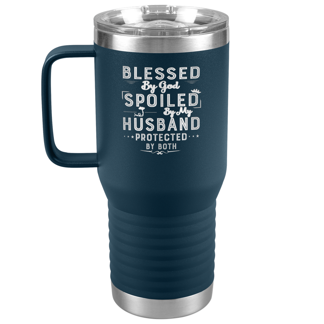"BLESSED BY GOD" TRAVEL TUMBLER.