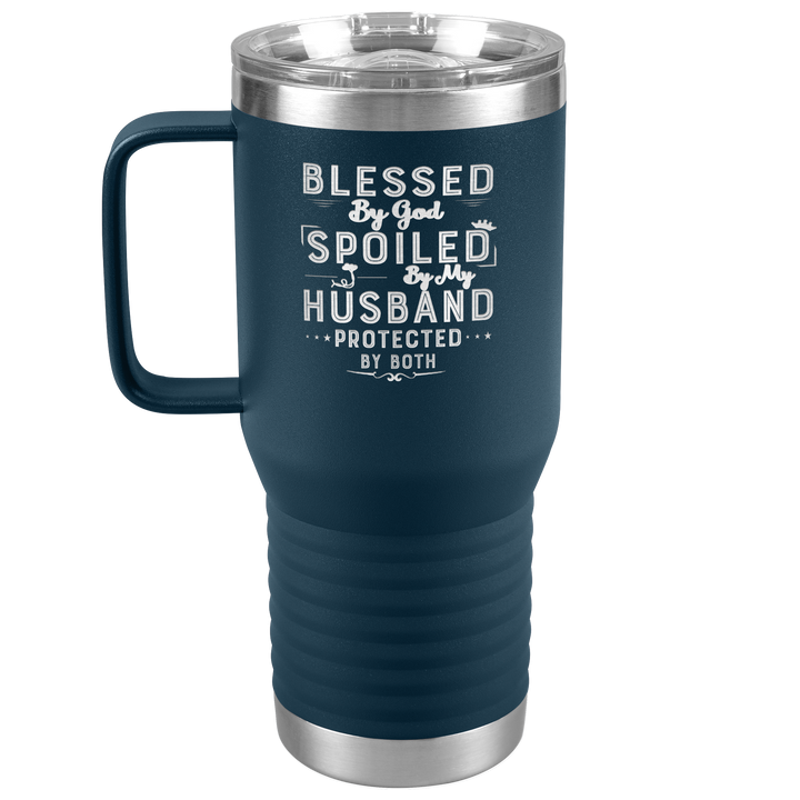 "BLESSED BY GOD" TRAVEL TUMBLER.