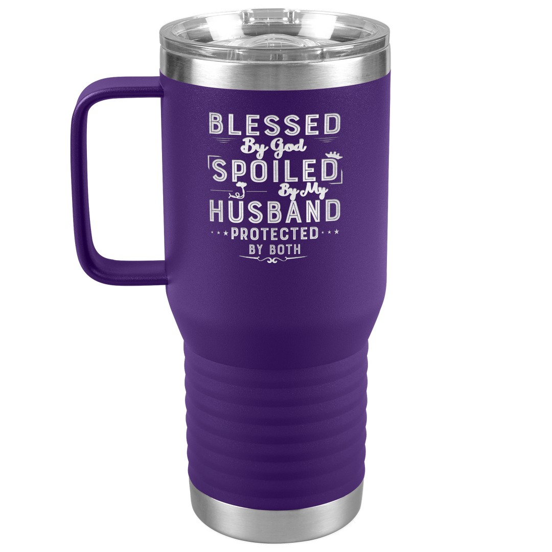 "BLESSED BY GOD" TRAVEL TUMBLER.