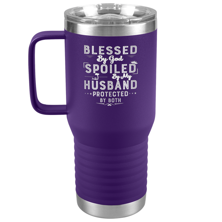 "BLESSED BY GOD" TRAVEL TUMBLER.
