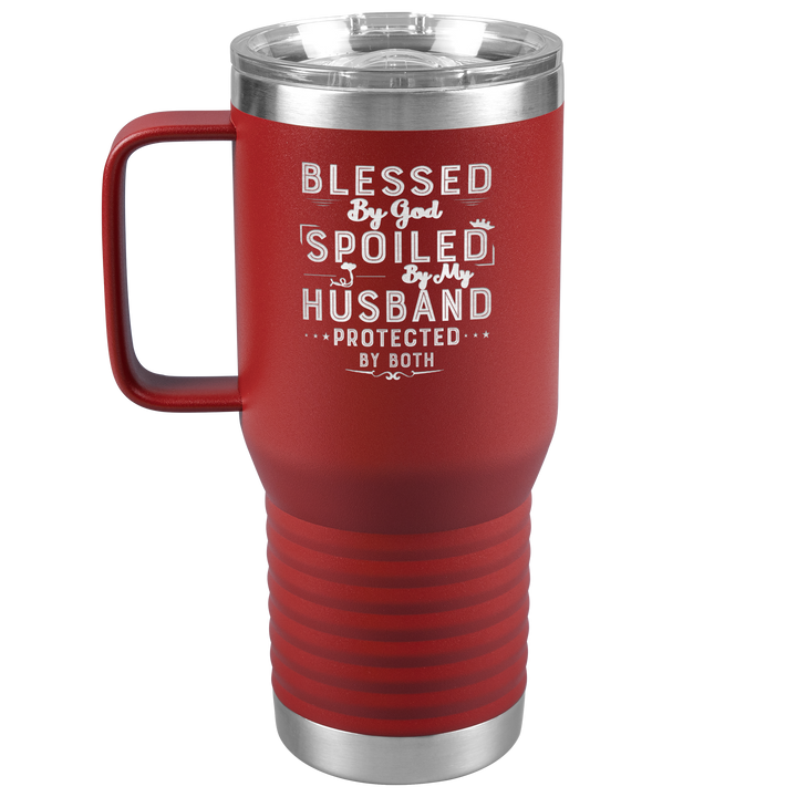 "BLESSED BY GOD" TRAVEL TUMBLER.