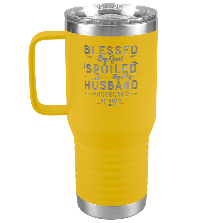 "BLESSED BY GOD" TRAVEL TUMBLER.