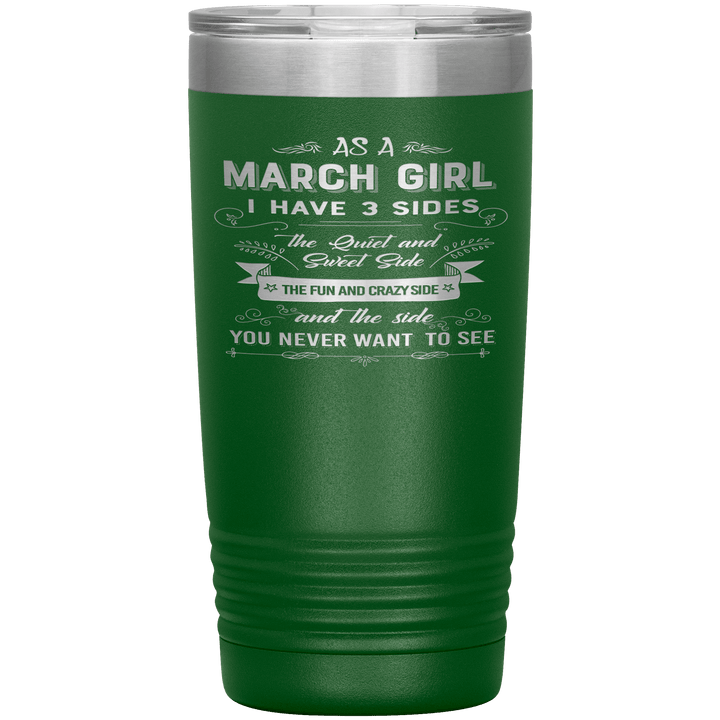 "March Girls 3 sides "Tumbler.Buy For Family & Friends. Save Shipping. - LA Shirt Company