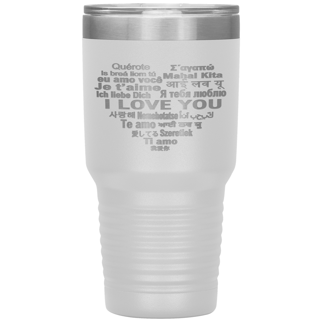 "I LOVE YOU" Tumbler. Flat Shipping. - LA Shirt Company