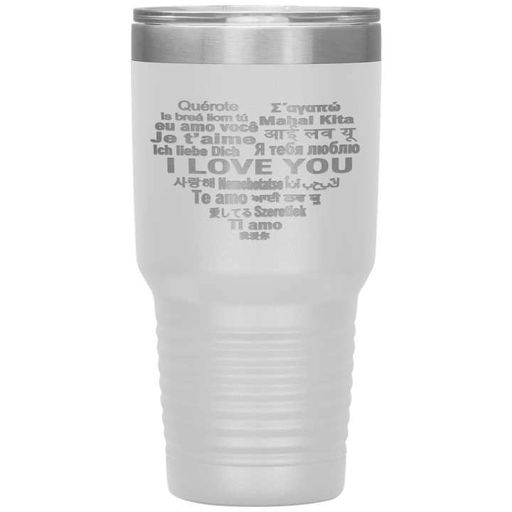 "I LOVE YOU" Tumbler. Flat Shipping. - LA Shirt Company