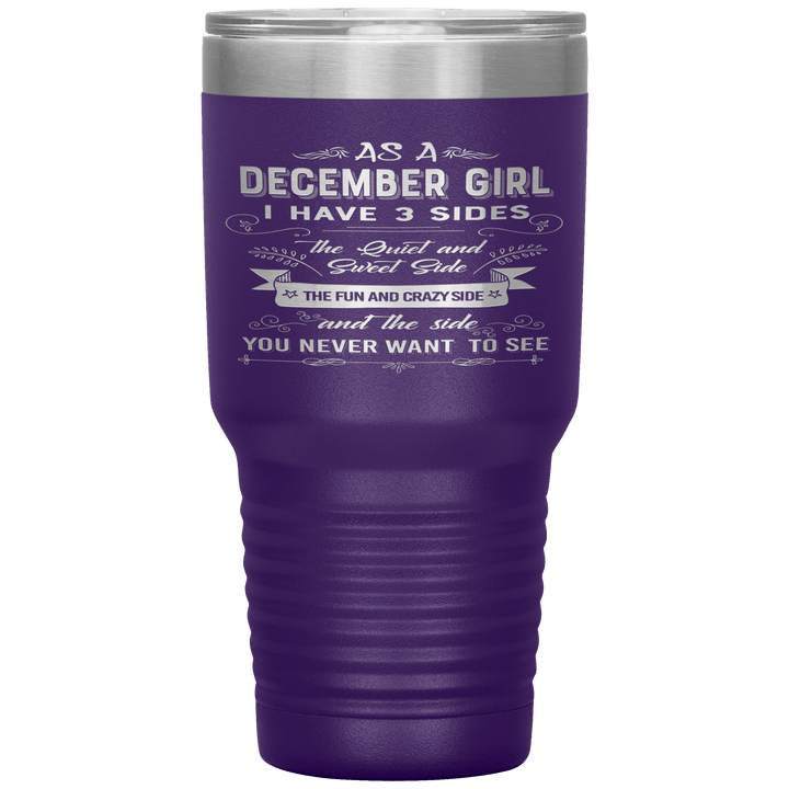 "December Girls 3 sides"Tumbler.Buy For Family & Friends. Save Shipping. - LA Shirt Company