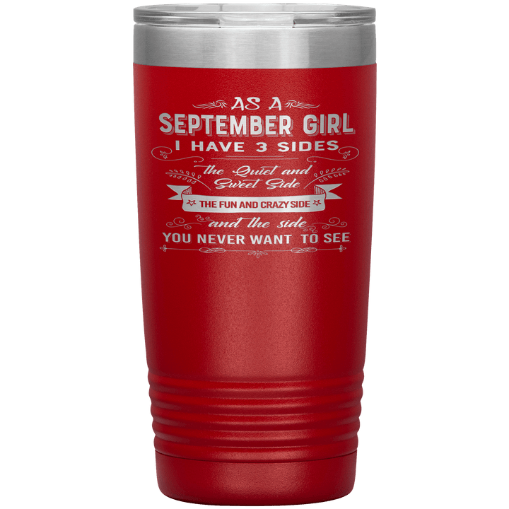 "September Girls 3 sides"Tumbler.Buy For Family & Friends. Save Shipping. - LA Shirt Company