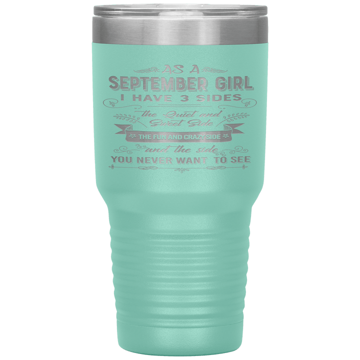 "September Girls 3 sides"Tumbler.Buy For Family & Friends. Save Shipping. - LA Shirt Company