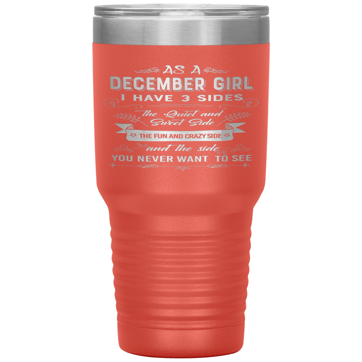 "December Girls 3 sides"Tumbler.Buy For Family & Friends. Save Shipping. - LA Shirt Company