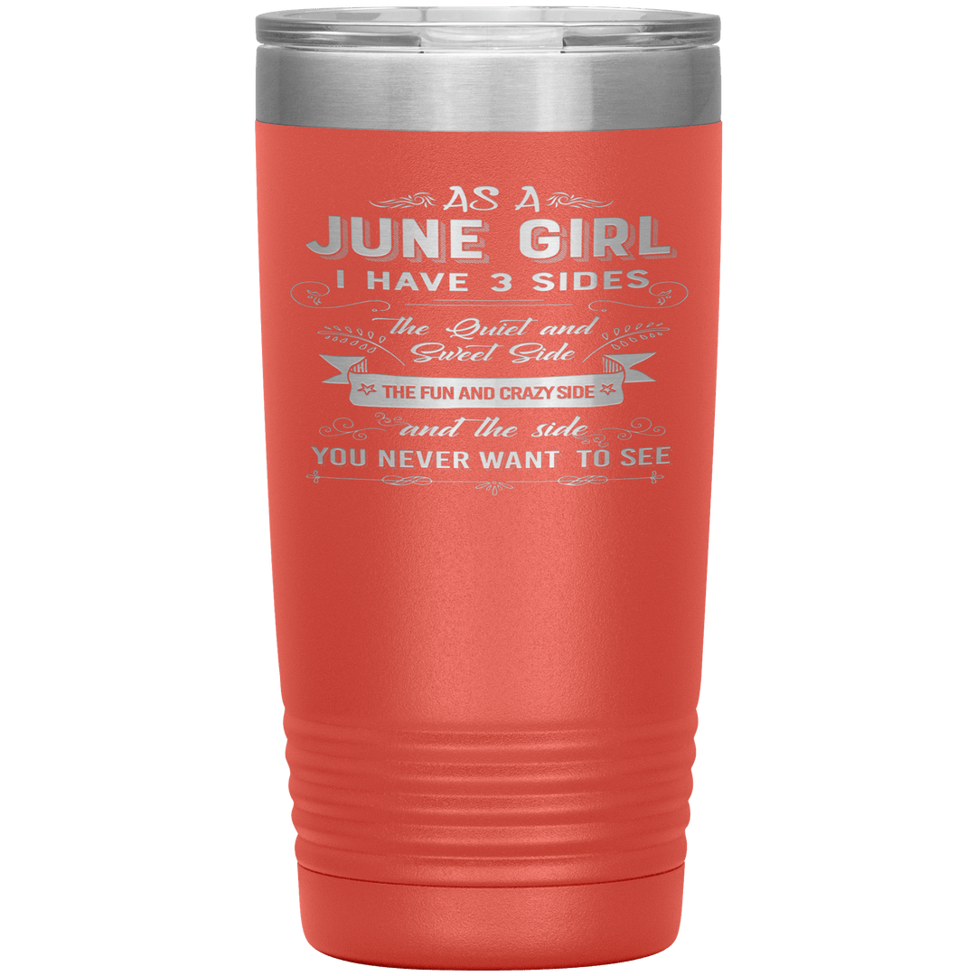 "June Girls 3 Sides'Tumbler.Buy For Family & Friends. Save Shipping. - LA Shirt Company