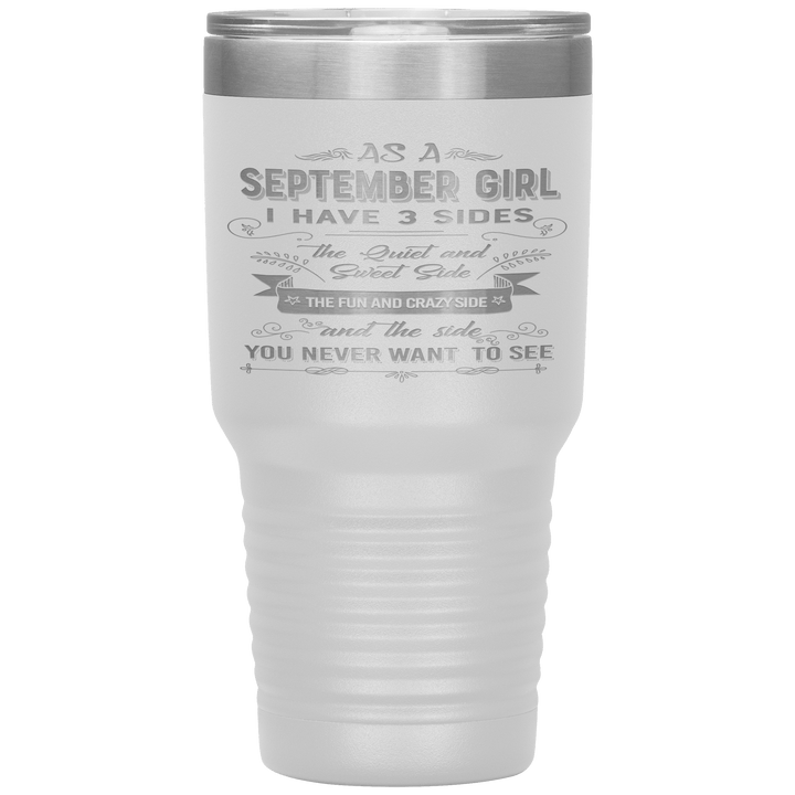 "September Girls 3 sides"Tumbler.Buy For Family & Friends. Save Shipping. - LA Shirt Company