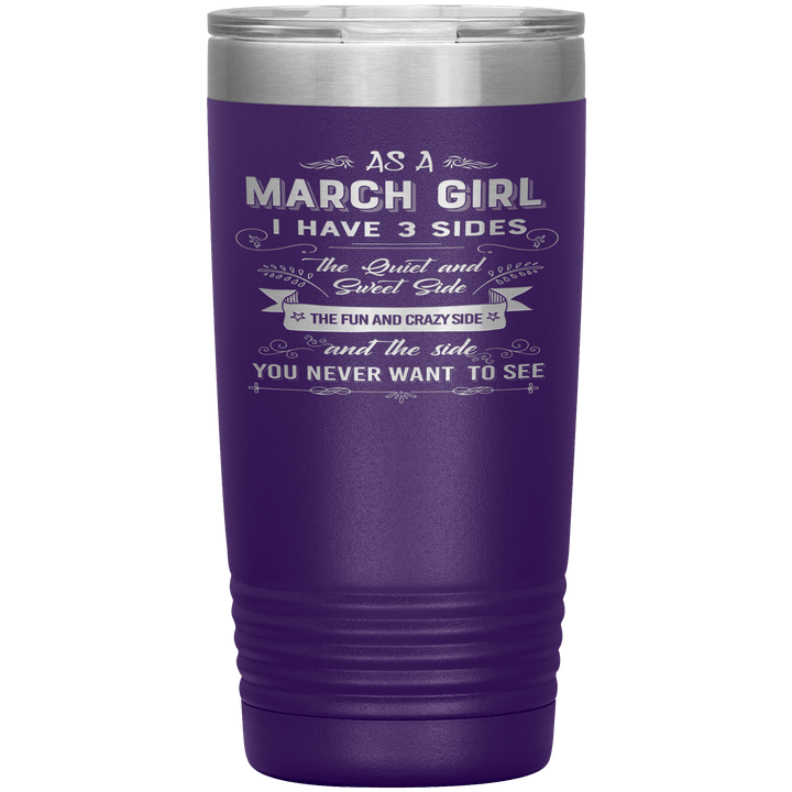 "March Girls 3 sides "Tumbler.Buy For Family & Friends. Save Shipping. - LA Shirt Company