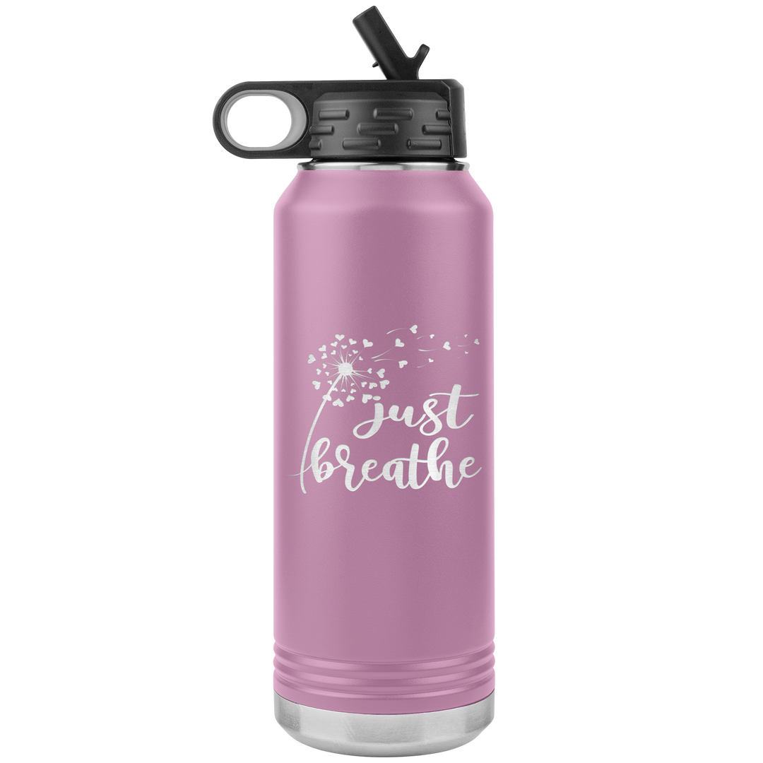 "Just breathe" 32OZ WATER BOTTLE INSULATED