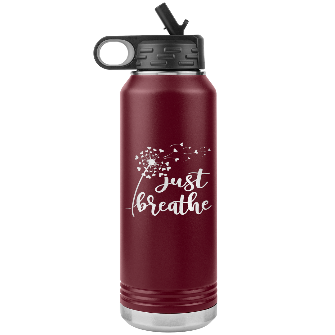 "Just breathe" 32OZ WATER BOTTLE INSULATED