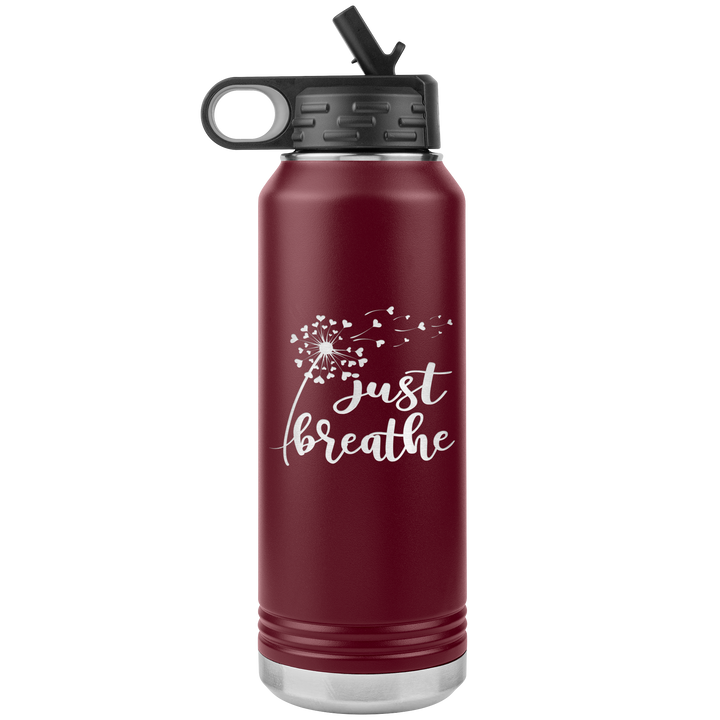 "Just breathe" 32OZ WATER BOTTLE INSULATED