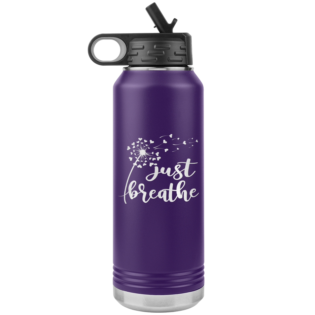 "Just breathe" 32OZ WATER BOTTLE INSULATED