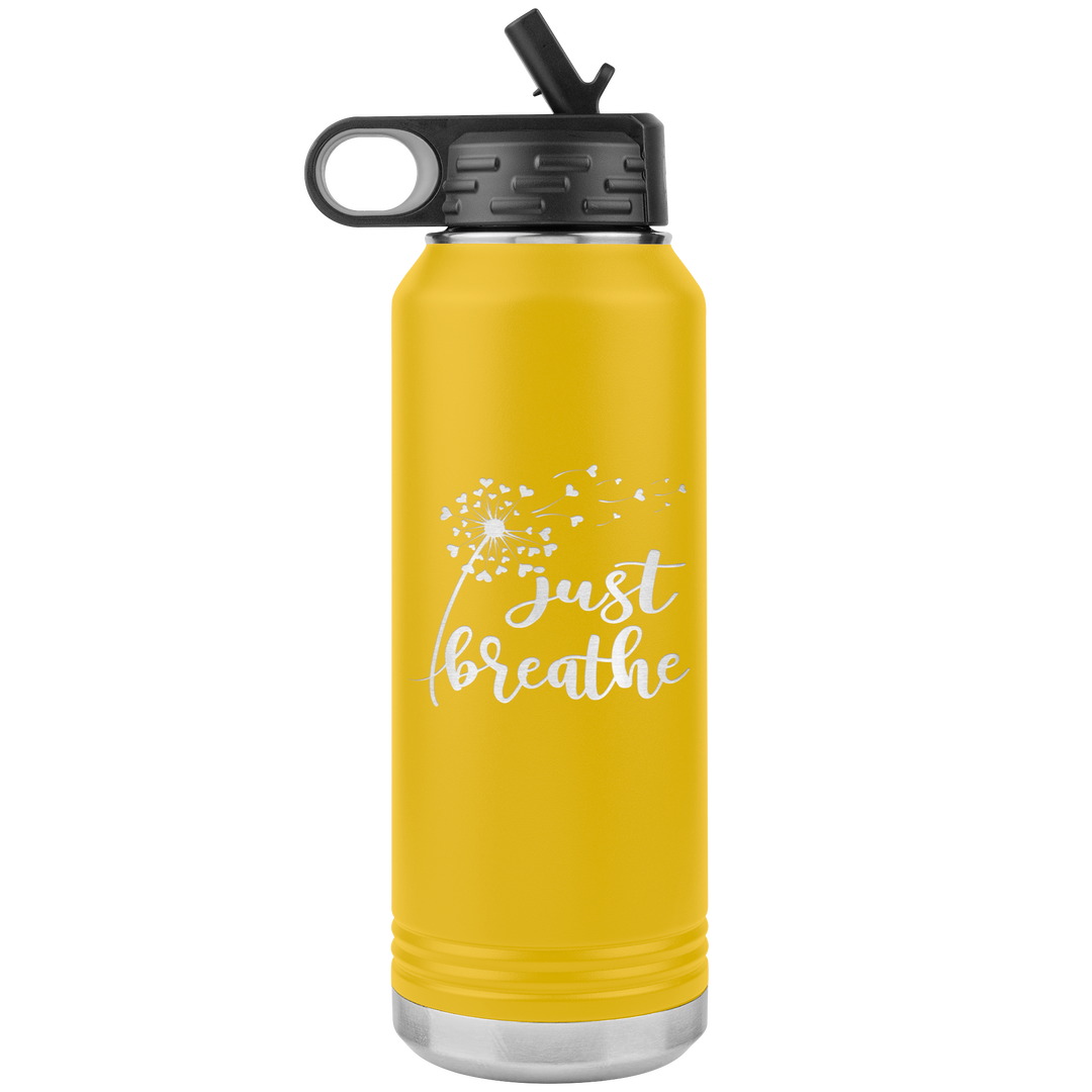 "Just breathe" 32OZ WATER BOTTLE INSULATED