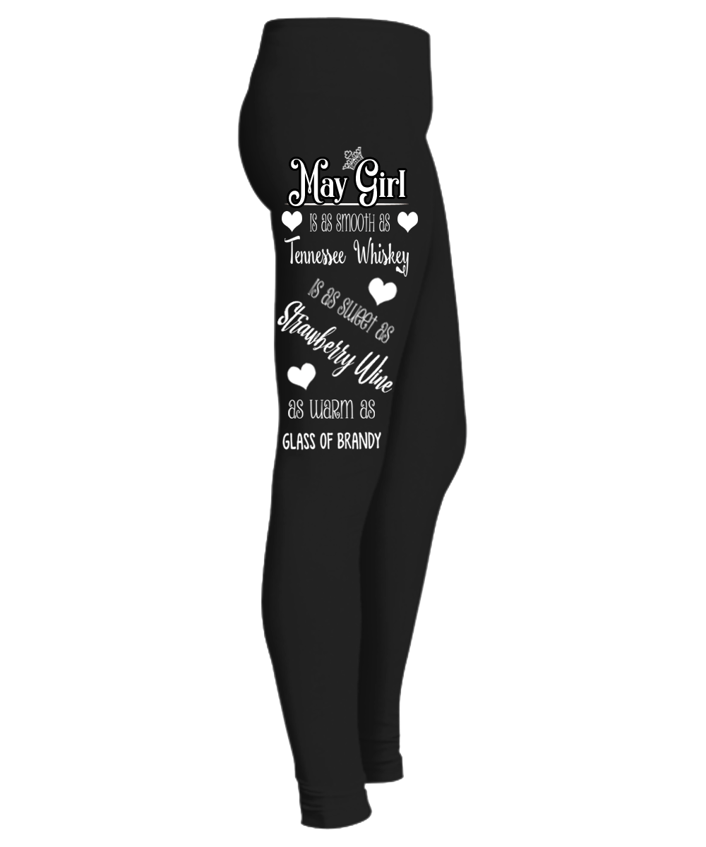 " May Girl Is As Smooth As....Birthday Month Legging " 50% Off for B'day Girls. Flat Shipping. - LA Shirt Company