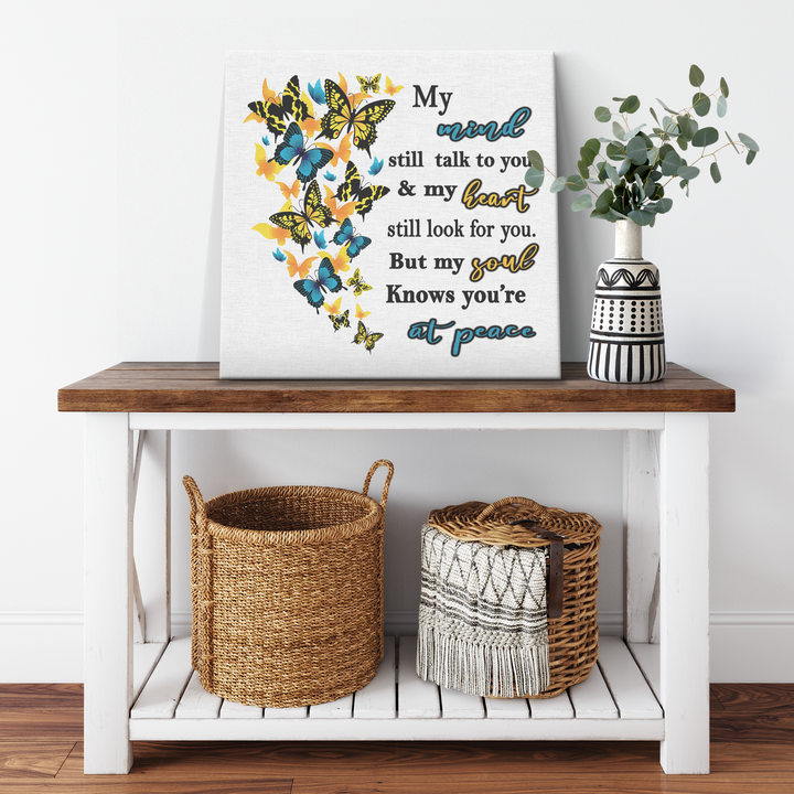 ''MY MIND STILL TALK TO YOU '' CANVAS
