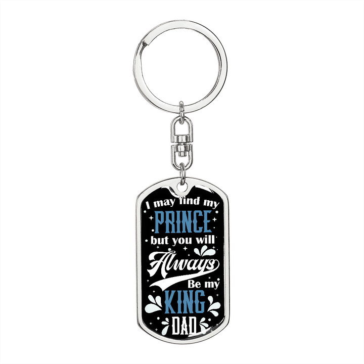 Graphic Dog Tag Keychain Dad