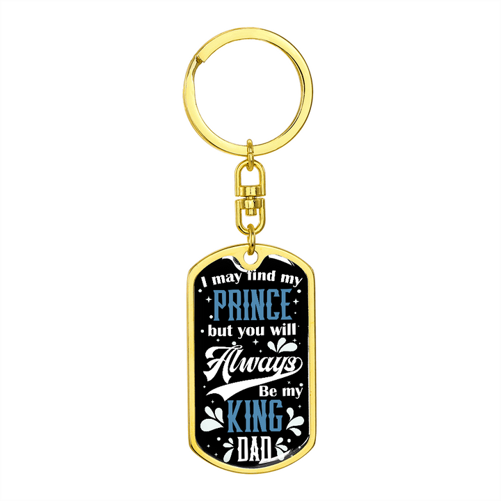 Graphic Dog Tag Keychain Dad