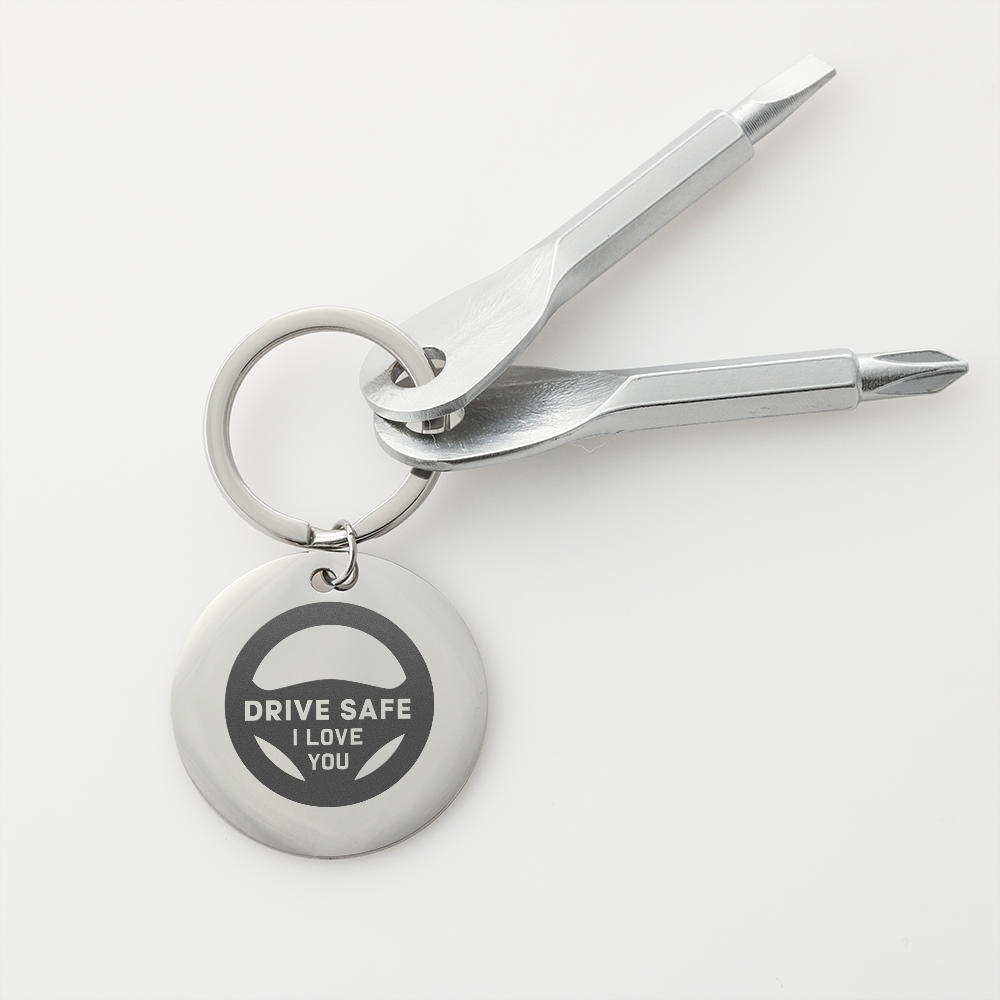 Screwdriver Keychain "Drive safe"