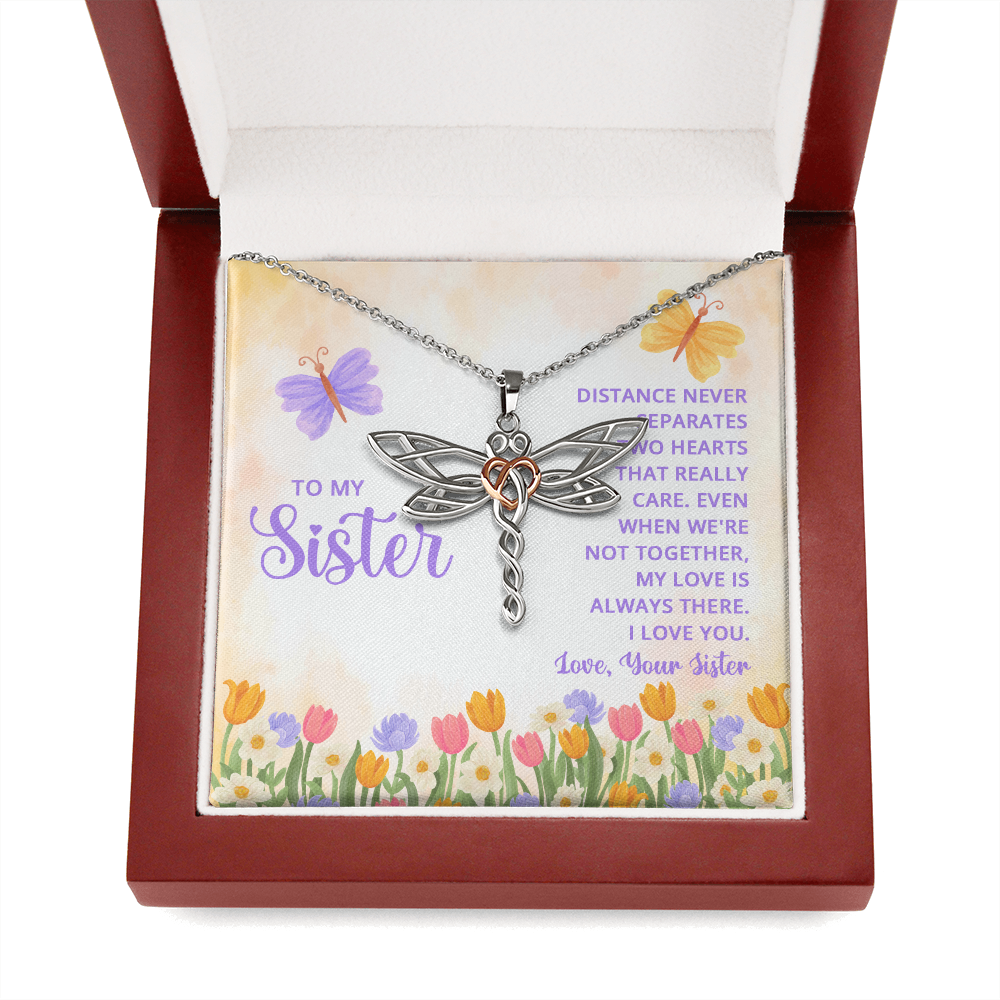 Dragonfly Necklace For Sister