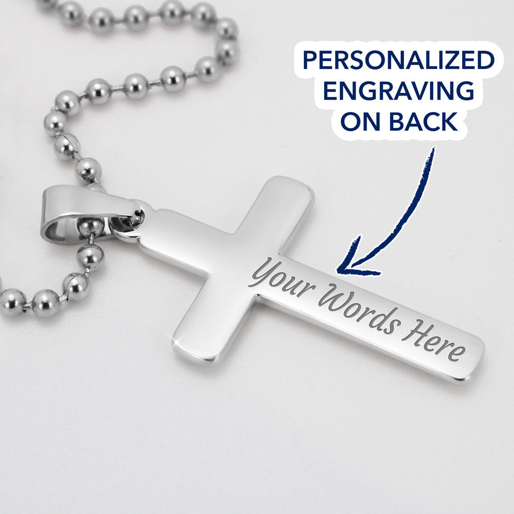 Personalized Cross Necklace For Wife