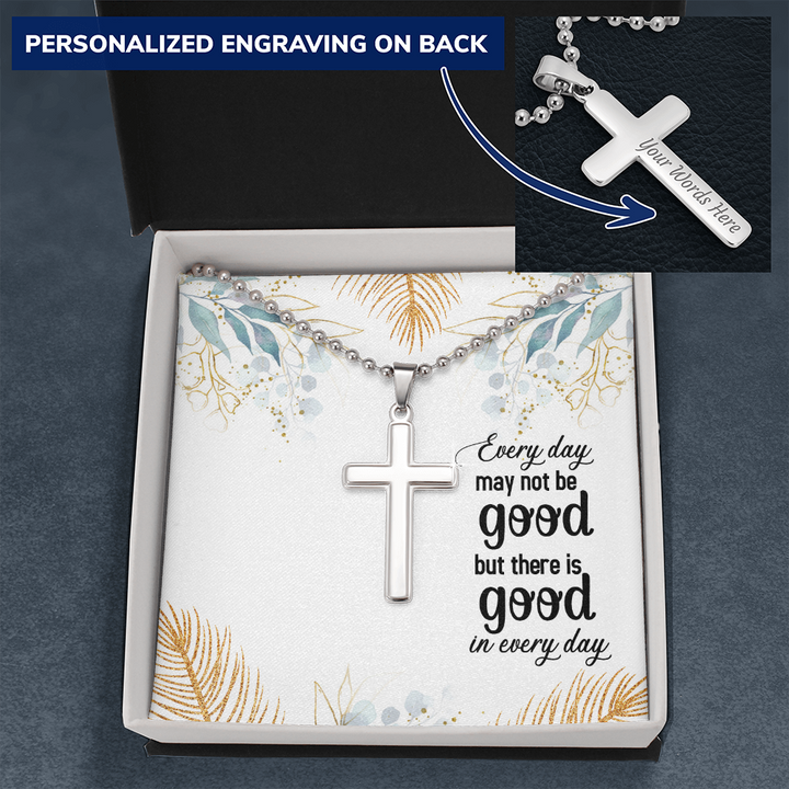 Personalized Cross Necklace for him / her