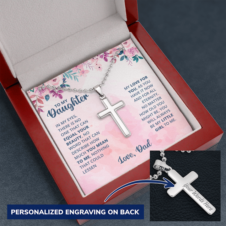 Personalized Cross Necklace For Daughter