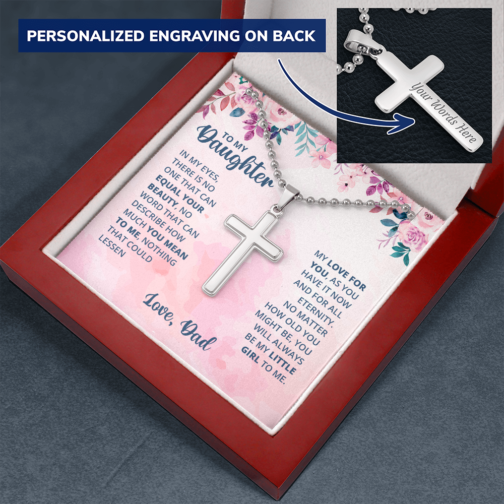Personalized Cross Necklace For Daughter