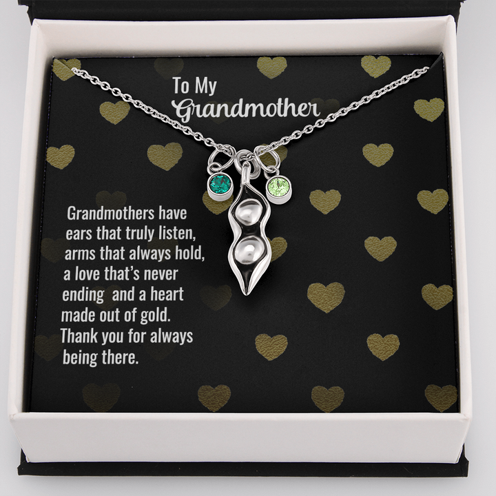 Pears In A Pod Necklace For Grandmother