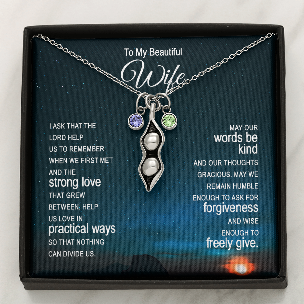 Pears In A Pod Necklace For Wife