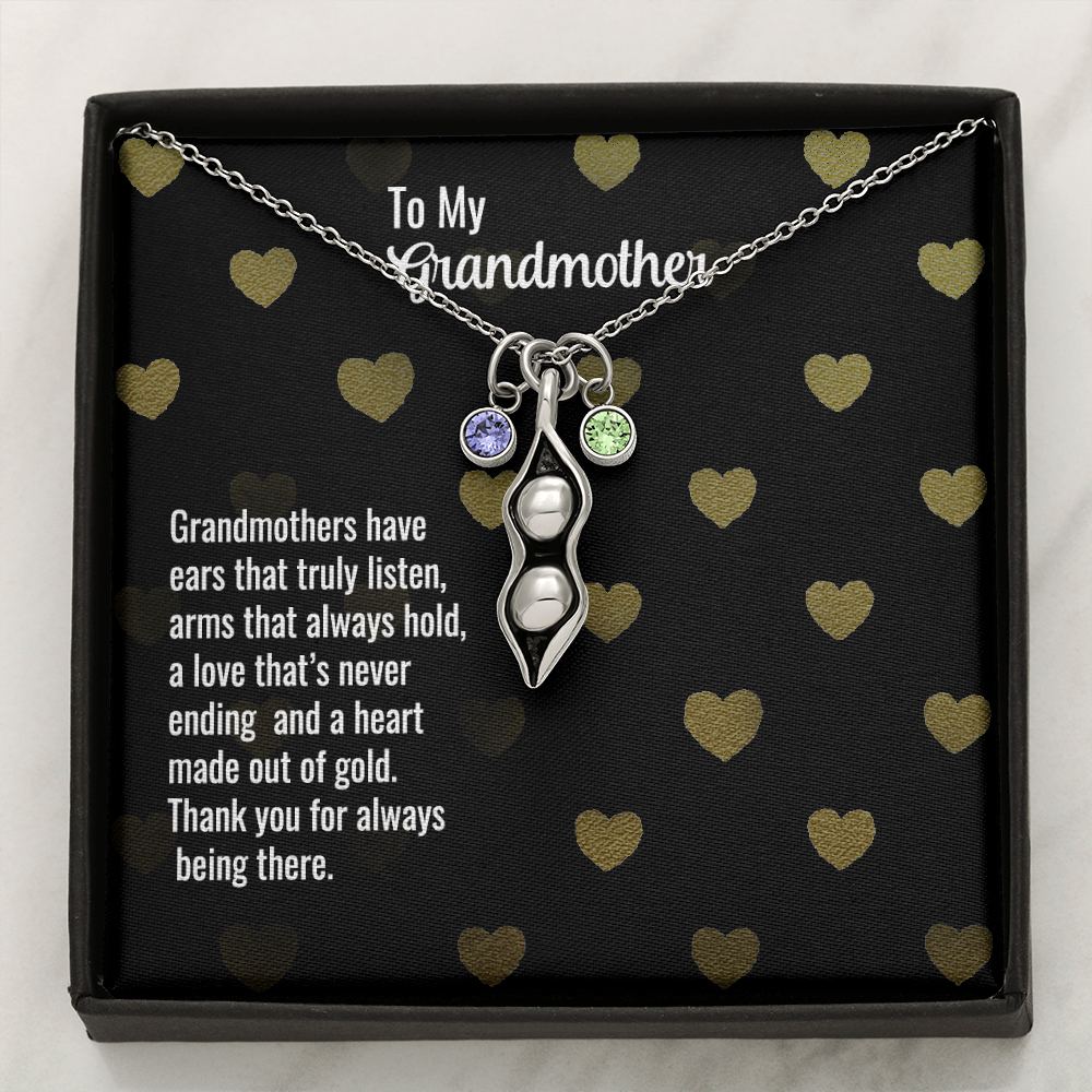 Pears In A Pod Necklace For Grandmother