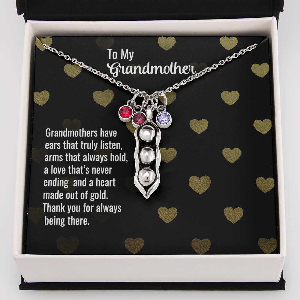 Pears In A Pod Necklace For Grandmother