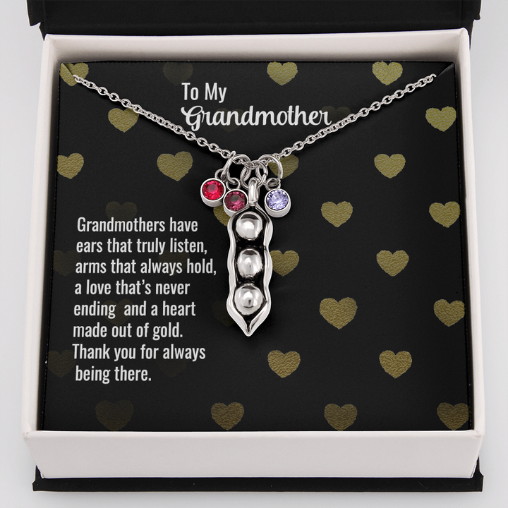 Pears In A Pod Necklace For Grandmother