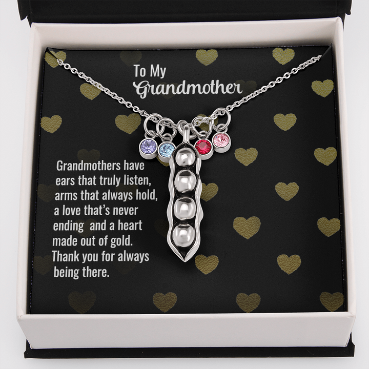 Pears In A Pod Necklace For Grandmother